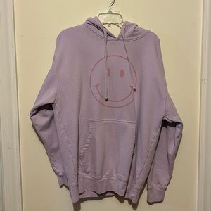 Lavender Smiley Hoodie | Size L unisex